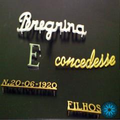 letras aluminio ou metal manuscritas ou romana com barra