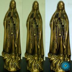 imagem bronze nossa senhora de fátima com 60cm