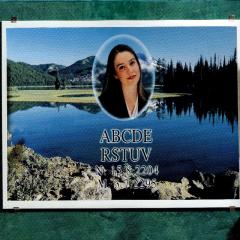 Placa grande fotoceramica