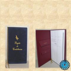 Livro Condolências em veludo