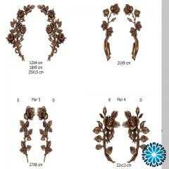 Flores em metal ( Bronze) para Aplicar em Campas (Sepulturas) ou Jazigos