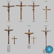 Crucifixo metal, cruz com cristo metal para campas e jazigos